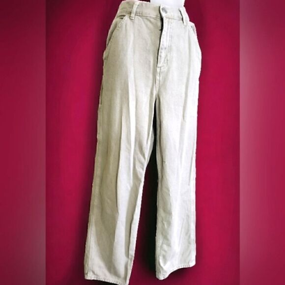 GARAGE CARGO Pants WOMEN'S Tan/Khaki Pockets Baggy Grunge Hip Hop SIZE JR 3 - Picture 8 of 14